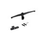 Emuca Lot de consoles pour 5 étagères en bois pour structure Zero, planches non incluses, Zamak, Peint en noir texturé