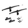 Emuca Lot de consoles pour 5 étagères en bois pour structure Zero, planches non incluses, Zamak, Peint en noir texturé