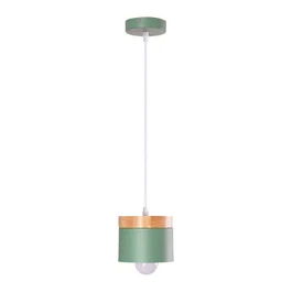 Mikayla Suspension SKD-P1010-W - Lampe pendante en aluminium et bois, design moderne, hauteur réglable