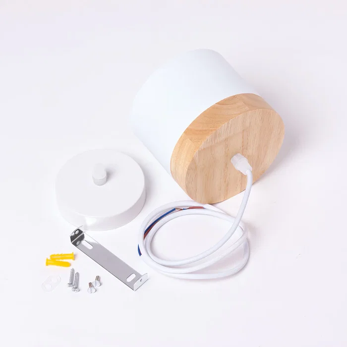 Lampe Suspendue Métal et Bois "Mikayla" SKD-P1010-W