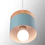 Mikayla Suspension SKD-P1010-W - Lampe pendante en aluminium et bois, design moderne, hauteur réglable