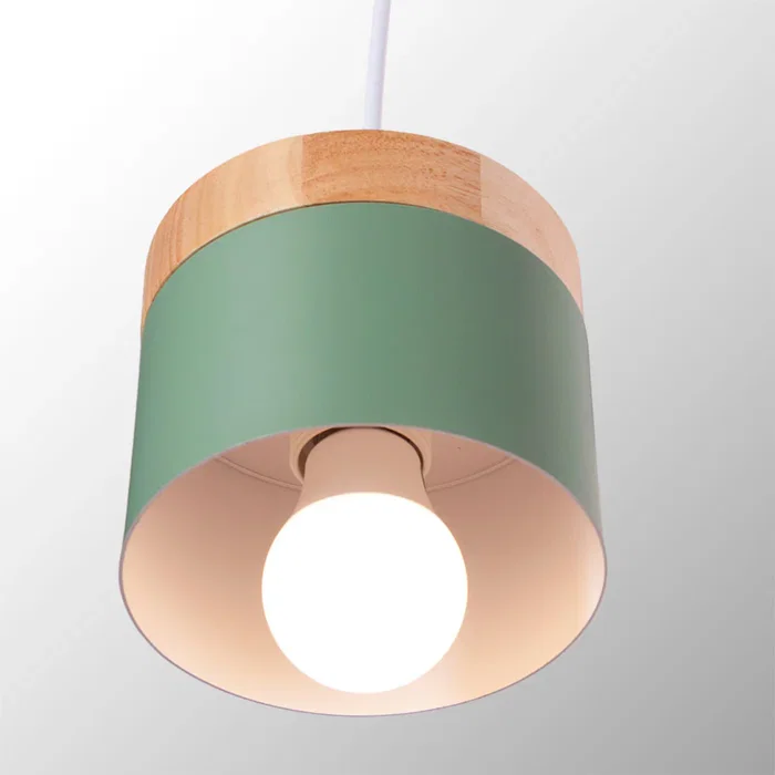 Lampe Suspendue Métal et Bois "Mikayla" SKD-P1010-W