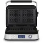 Hkoenig Gaufrier GFX800 - Plaque double pour 2 gaufres, 5 programmes (belge, classique, chocolat, babeurre, personnalisable), 7 niveaux de dorage, revêtement anti-adhésif, 1600W