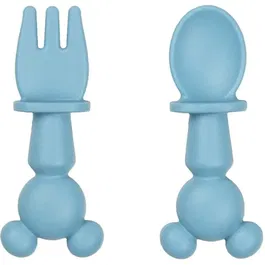 Thermobaby Set de 2 couverts en silicone Mickey 2 PCS - Couverts d'apprentissage pour bébé