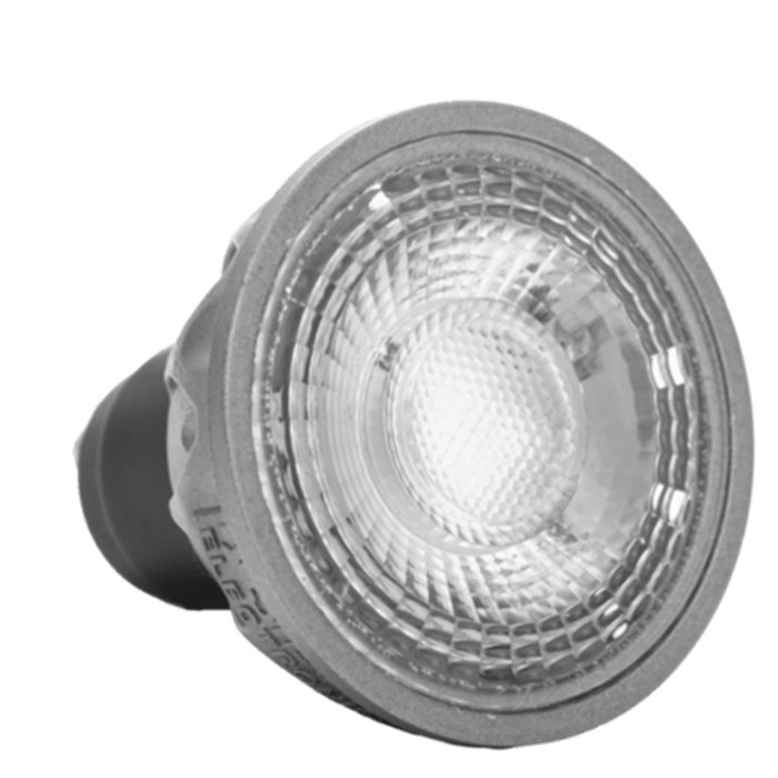 Silver Ampoule LED ECO Dicroïque 8W GU10 Gris 2700K Lumière Chaude 690lm 230V 38° A+