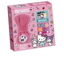 Lorenay Coffret de maquillage Hello Kitty et ses amis (2 pièces) - Turban + Palette de fards à paupières