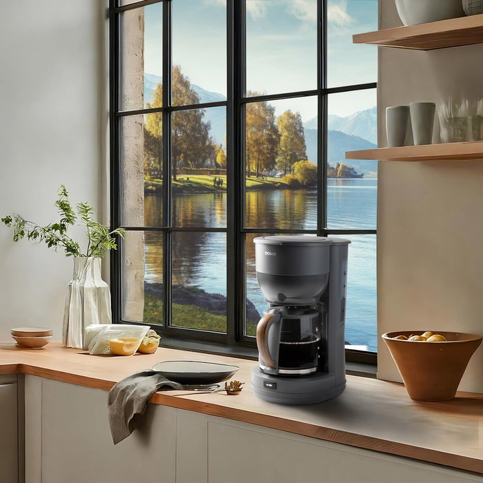 Domo DO754K Cafetière filtre Gris et Bois Domo DO754K Cafetière filtre Gris et Bois