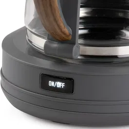 Domo Cafetière Filtre DO754K 1.25 L 10 Tasses Gris et Bois - Compacte et Performante