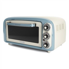 Ariete 979/05 - Mini four électrique vintage 18 litres avec fonction statique, température jusqu'à 230°C, programmateur 60 min - Bleu