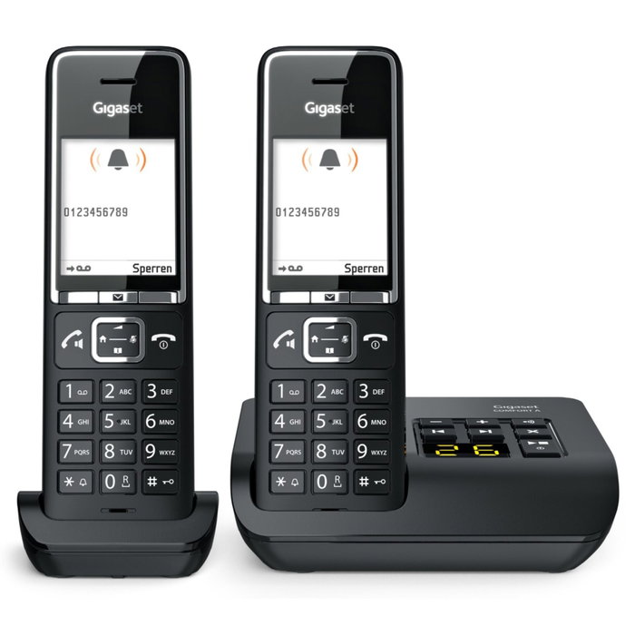 Gigaset Comfort 550A duo noir/chrome avec répondeur Gigaset Comfort 550A duo noir/chrome avec répondeur