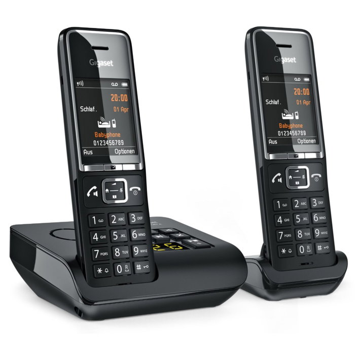 Gigaset Comfort 550A duo noir/chrome avec répondeur Gigaset Comfort 550A duo noir/chrome avec répondeur