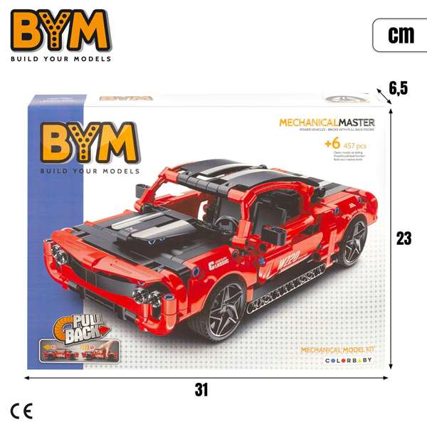 Colorbaby Jeu de Construction Voiture Racing Rétrofriction - 457 pièces