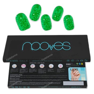 Nooves Feuilles de Gel pour Ongles Jade Glitter Glam Glitter Green Nooves Feuilles de Gel pour Ongles Jade Glitter Glam Glitter Green