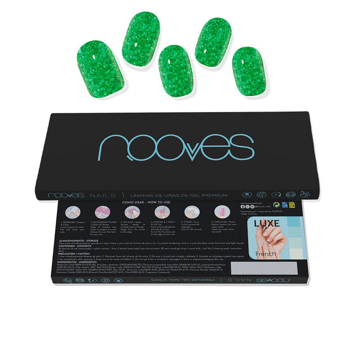 Nooves Feuilles à Ongles en Gel Jade Glitter Glam #glitter green 20 u Nooves Feuilles à Ongles en Gel Jade Glitter Glam #glitter green 20 u