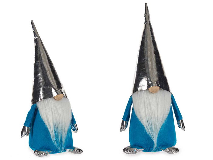 Krist+ Gnome en Tela Bleu Clair avec Chapeau Argenté 34 cm (Set de 24) Krist+ Gnome en Tela Bleu Clair avec Chapeau Argenté 34 cm (Set de 24)