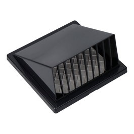 Edm Grille de ventilation ABS avec hotte Ø 100mm gris anthracite 170x170mm