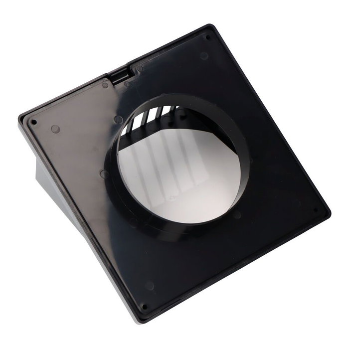 Edm Grille de ventilation ABS avec hotte Ø 100mm gris anthracite 170x170mm