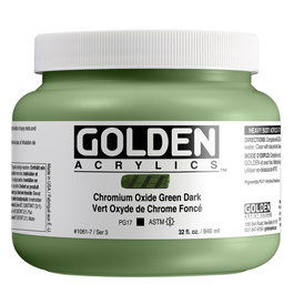 Golden Peinture Acrylique Heavy Body Vert Oxyde de Chrome Foncé 946 ml