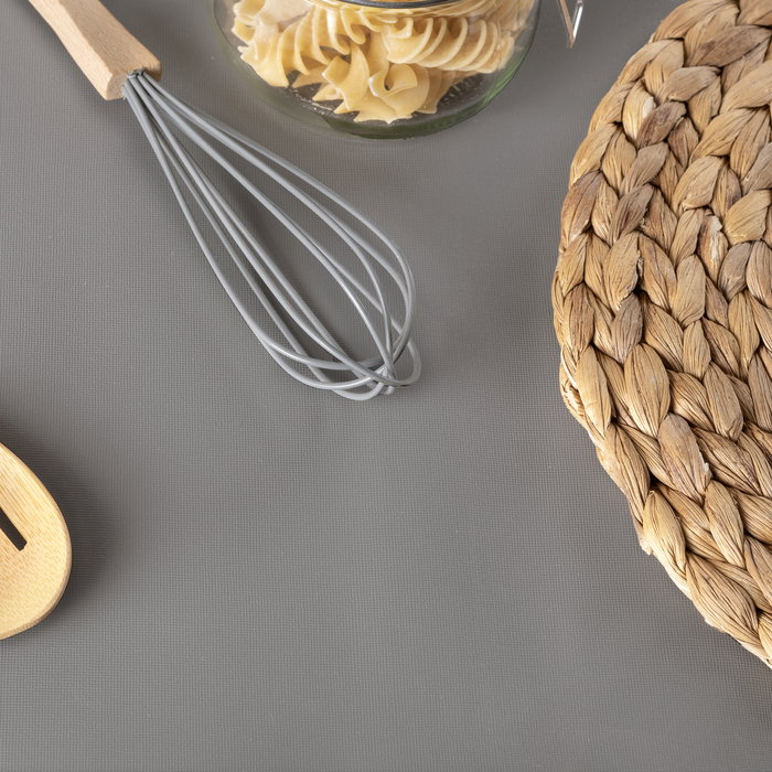 Emuca Tapis antidérapant pour tiroir, effet textile, longueur 20m x 480mm, plastique, Gris