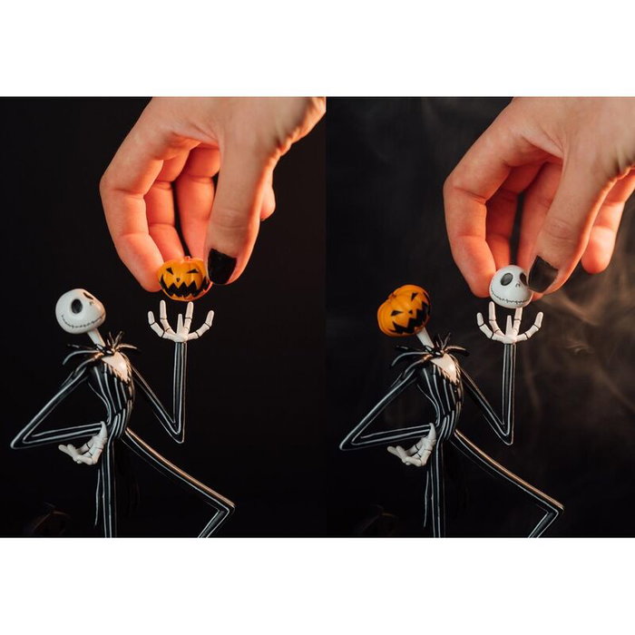 ERIK - Calendrier Perpétuel 3D Jack Skellington L'Étrange Noël - Disney, 12x12x23cm, Résine Peint Main