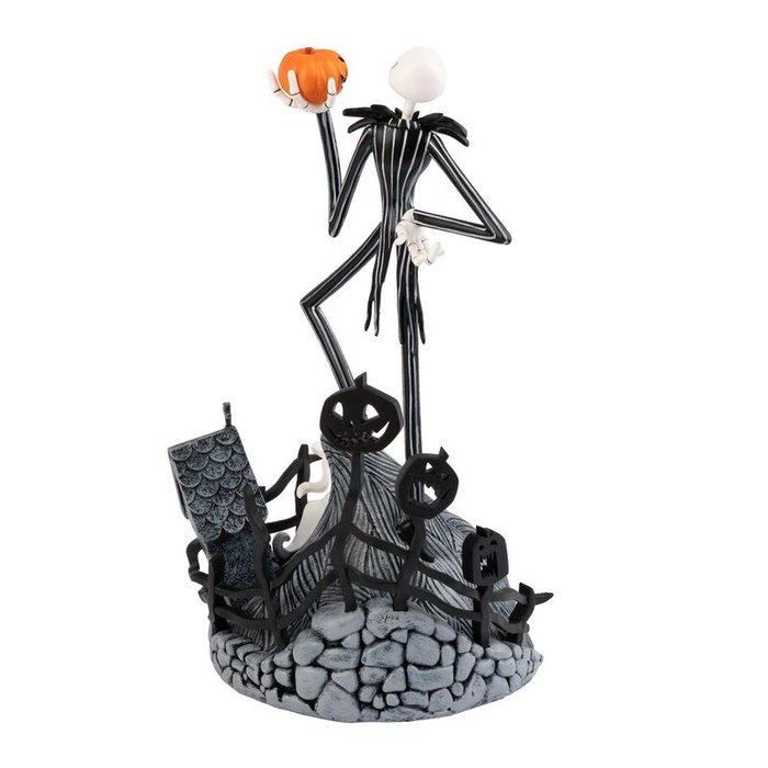 ERIK - Calendrier Perpétuel 3D Jack Skellington L'Étrange Noël - Disney, 12x12x23cm, Résine Peint Main