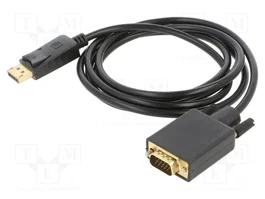 SAVIO Câble DisplayPort vers D-Sub 15pin HD 1,8m Full HD 1080p