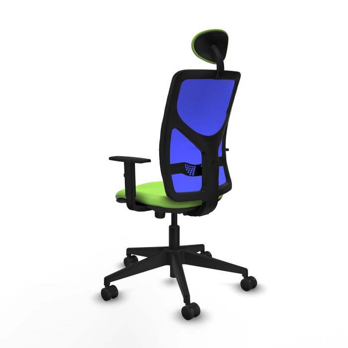 Piqueras y Crespo Chaise de Bureau Motilla avec Appui-tête, Bleu et Pistache