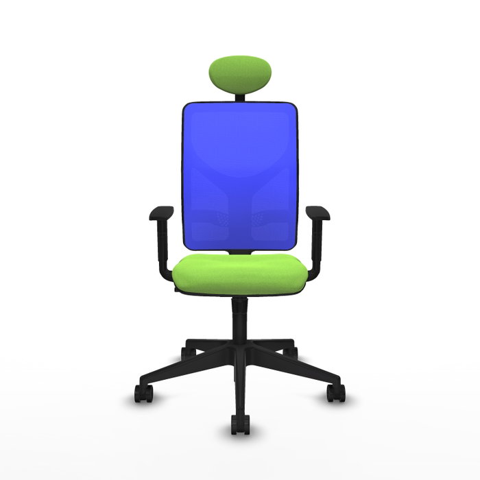 Piqueras y Crespo Chaise de Bureau Motilla avec Appui-tête, Bleu et Pistache