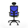 Piqueras y Crespo Chaise de Bureau Motilla avec Appui-tête, Bleu et Pistache