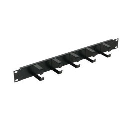 Phasak PA 3301 Panneau frontal 19" avec guide-câbles et 5 crochets métalliques 1U noir