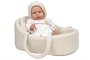 Muñecas Arias Muñeca Elegance Andie 40 cm, Poupée Bébé Beige avec Berceau et Mécanisme Pleurs Try Me, Fonctionne avec Piles