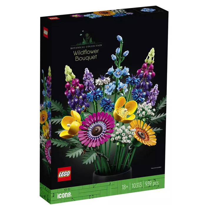 LEGO Icons Bouquet de fleurs sauvages 10313 avec 8 variétés de fleurs sauvages de construction pour adultes de la collection Botanical collection