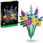 Lego Icons 10313 - Bouquet de Fleurs Sauvages à Construire pour Adultes, avec Coquelicots, Plantes Artificielles en Briques