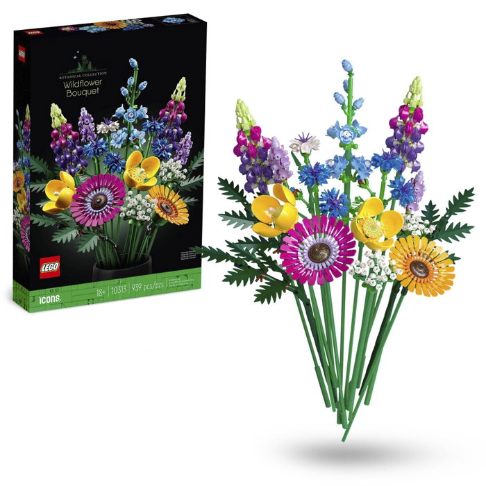 LEGO Icons Bouquet de fleurs sauvages 10313 avec 8 variétés de fleurs sauvages de construction pour adultes de la collection Botanical collection