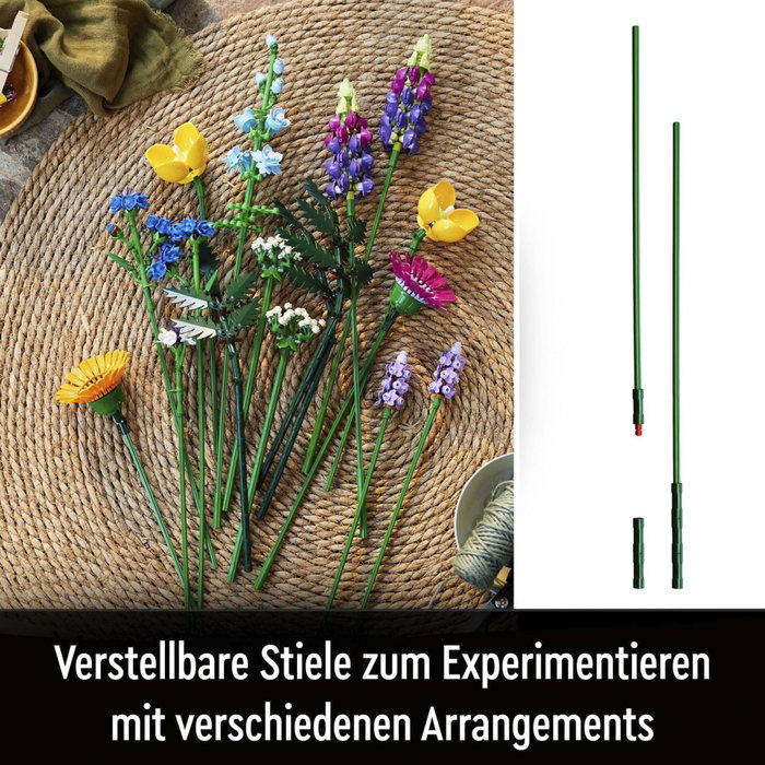 LEGO Icons Bouquet de fleurs sauvages 10313 avec 8 variétés de fleurs sauvages de construction pour adultes de la collection Botanical collection