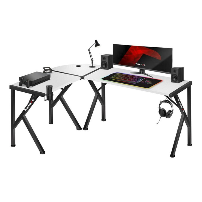 Huzaro Bureau Hero 6.3 Blanc Noir Acier Fibre de Carbone Huzaro Bureau Hero 6.3 Blanc Noir Acier Fibre de Carbone