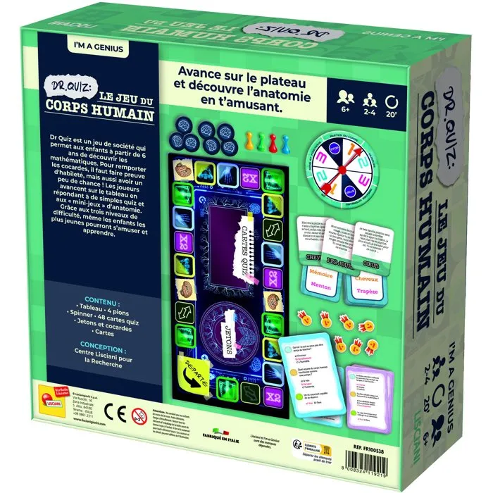 Lisciani Giochi I'm Genius Dr Quiz Le Jeu du Corps Humain