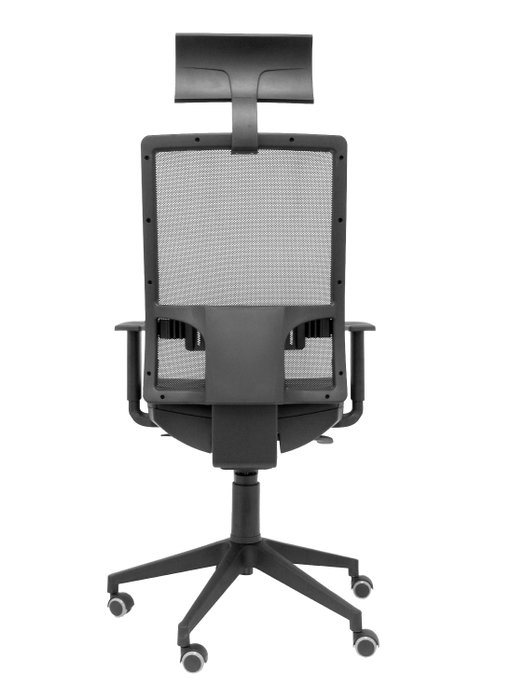 Piqueras Y Crespo Horna Chaise de Bureau avec Mécanisme Synchrone, Cuir et Maille, Noir