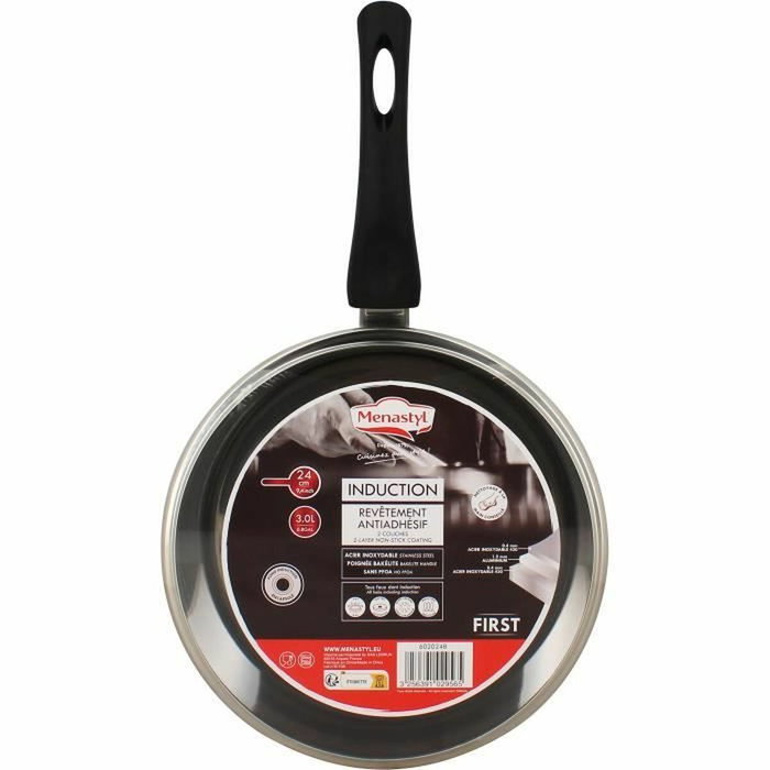Menastyl Sauteuse en acier inoxydable 24 cm avec couvercle