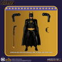 MEZCO TOYZ - Figure Batman 1989 DC Comics - 9,5 cm - Figurine articulée avec bras supplémentaires, batarang et grappin