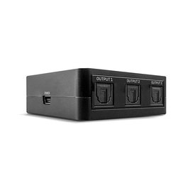 Lindy - Diviseur Audio Numérique Optique Toslink 3 Ports, Compatible Dolby Digital/DTS, 96 kHz, Alimentation USB