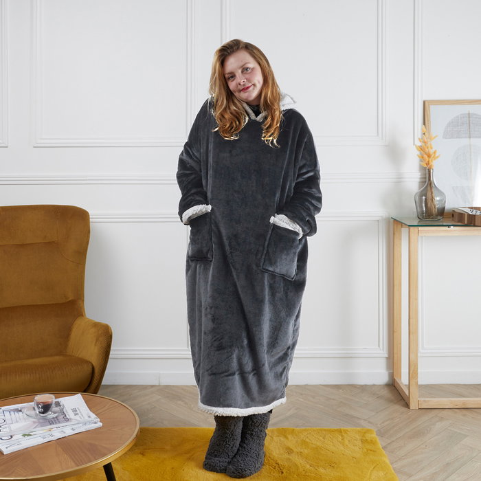 Home Deco Factory Sudadera longue avec capuche Home Deco Factory Sudadera longue avec capuche