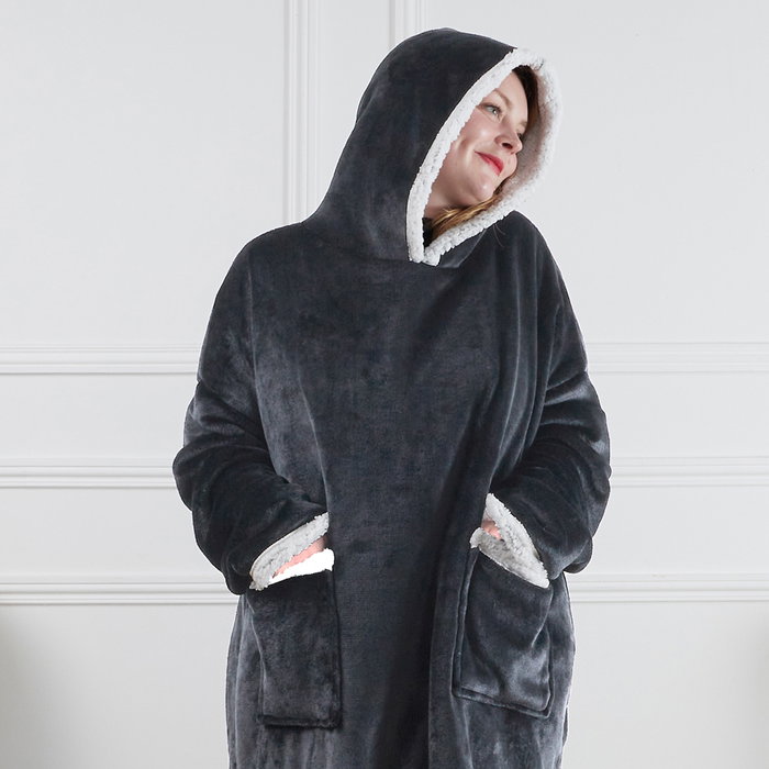 Home Deco Factory Sudadera longue avec capuche Home Deco Factory Sudadera longue avec capuche