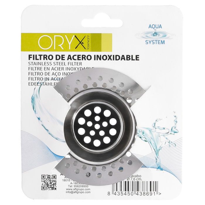 ORYX Filtre Cestillo en acier inoxydable 8 cm