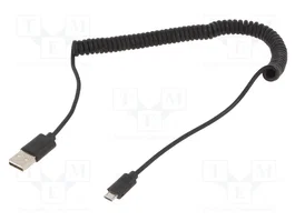 GEMBIRD Cablexpert Câble USB 2.0 Spiral Noir 1,8m