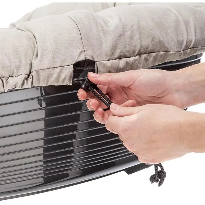 Ferplast Canapé de Jardin 2 Places Gris en Plastique Démontable avec Coussin Séparable - 52 x 39 x 31 cm