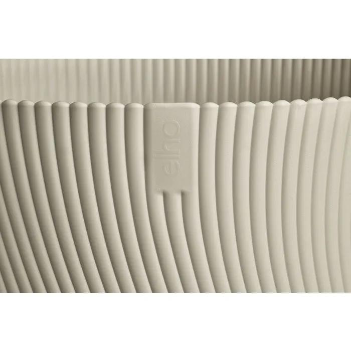 ELHO Sereh Rond 60 - Pot de fleur rond 110 L - Ø 59 x H 51 cm - Beige - Intérieur/extérieur - En plastique 100% recyclé