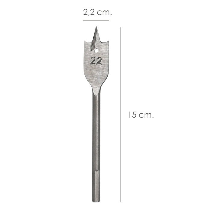 Wolfpack LINEA PROFESIONAL Mèche à bois plate 3 pointes 22,00 mm