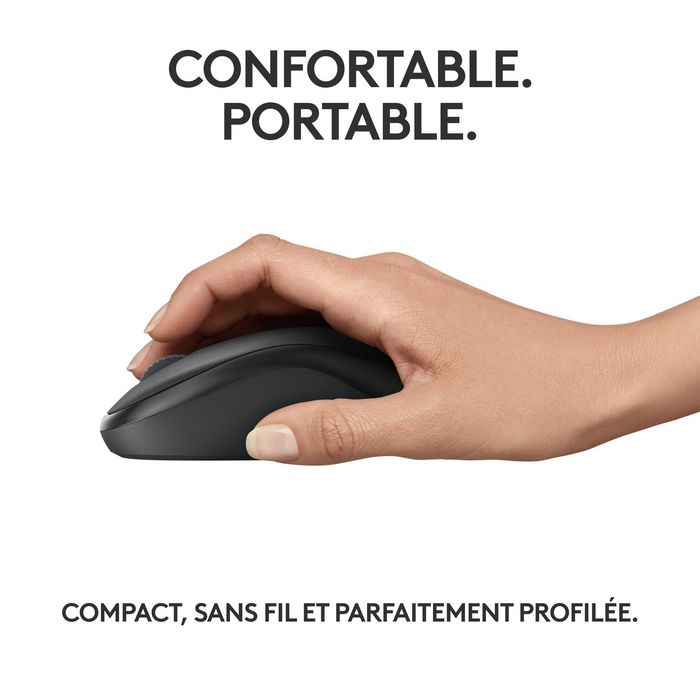 Logitech M240 Souris Bluetooth sans fil silencieuse (clic réduit 90%), autonomie 18 mois, compacte, ambidextre, compatible Windows/macOS/ChromeOS/Android