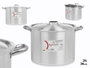 Kinvara Marmite en Aluminium 25 L Diamètre 34 cm Compatible Gaz Four et Lave-vaisselle (Set de 2)